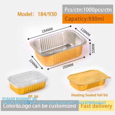 China 930ml/2LB., Sturdy Aluminum Foil Pans With Lids For Cooking, Baking, Reheating, Freezer, Oven, Recyclable for sale