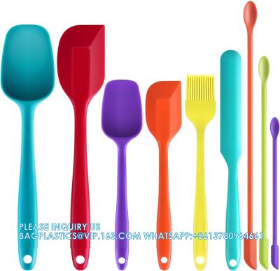 China Silicone Rubber Spatula Set, For Cooking & Baking, Dishwasher Safe, 5pcs Spatula + 5pcs Measuring Spoon for sale