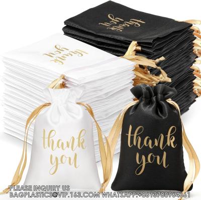 China Satin Gift Bags With Drawstring Jewelry Candy Gifts Bags For Wedding Bridal Shower Gift Wrap Bags For Baby Shower for sale