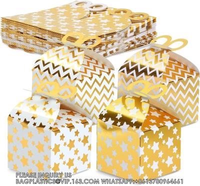 China Boxes For Party Favors, Birthday, Wedding, Anniversaries, Valentines, Engagement, Gold Foil Ornament Gift Boxes for sale