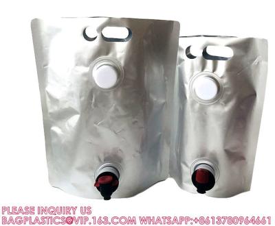 China Sustainable, Recyclable, Eco 1.5L 2L 3L 5L 10L Coffee Drinks Water Liquid Stand Up Double Valve Pouch Bag for sale