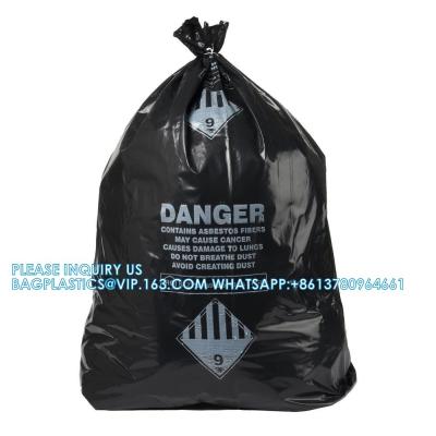 China 33 Gal. Asbestos 6 Mil Bag Disposable Burial Bags, Asbestos Disposal Bags Protection Bag, tuff storage bags for sale