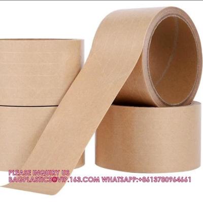 China Customisable Logo Printed Shipping Eco Friendly Biodegradable Sealing Self-Adhesive Brown Kraft Paper Package Tape for sale
