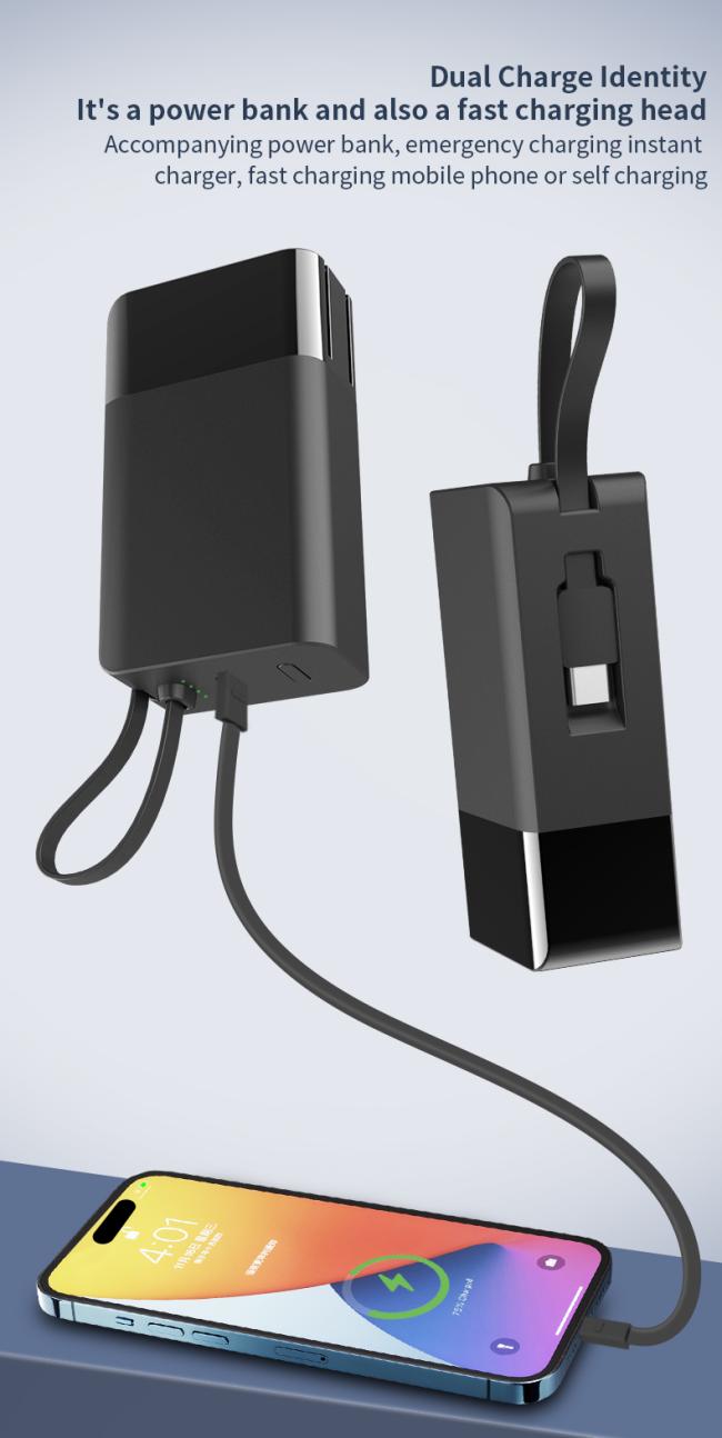 5000mAh Mini Power Bank color options
