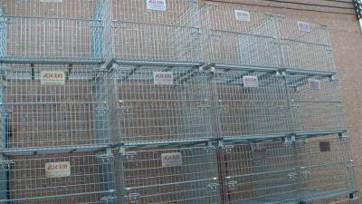 China Stacking 4 Tier Wire Mesh Containers Collapsible Wire Cage Without Rack System for sale