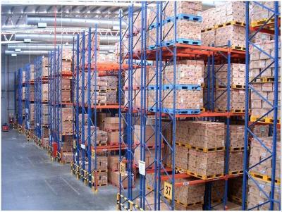 China Double Deep Industrial Pallet Racks , Warehouse Storage Steel Pallet Racking for sale