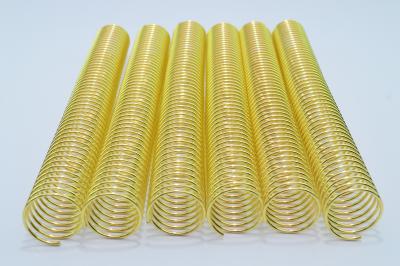 China Shiny Gold 40mm Pitch 4:1 Mm Spiral Coil Pair Combination, Suitable For Notebook for sale