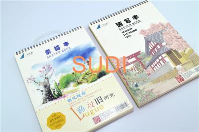 China Diary Printing Cardboard Cover 140gsm Loose Leaf Spiral Notebook for sale