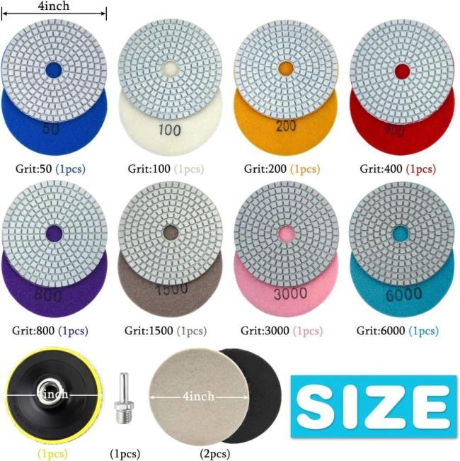 Diamond Polishing Pad 4inch for General Purposes Stone Polishing Marble Granite