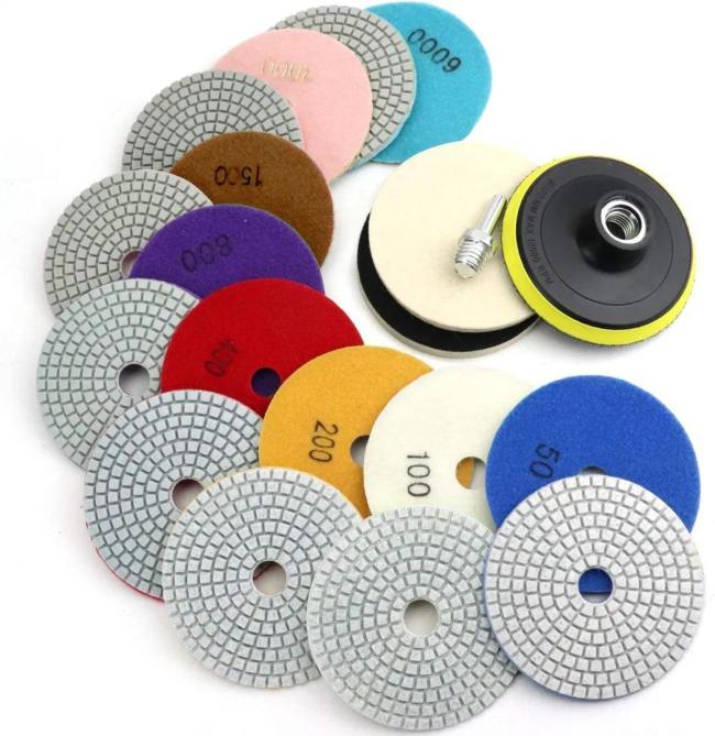 Diamond Polishing Pads 50-3000 Grit Forconcrete Wet/Dry Use for Grinding and Polishing