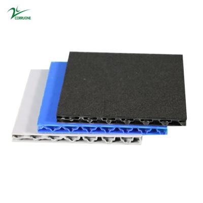 China 6mm 12mm Coloured Correx Plastic Honeycomb Sandwich Panel Blue for sale