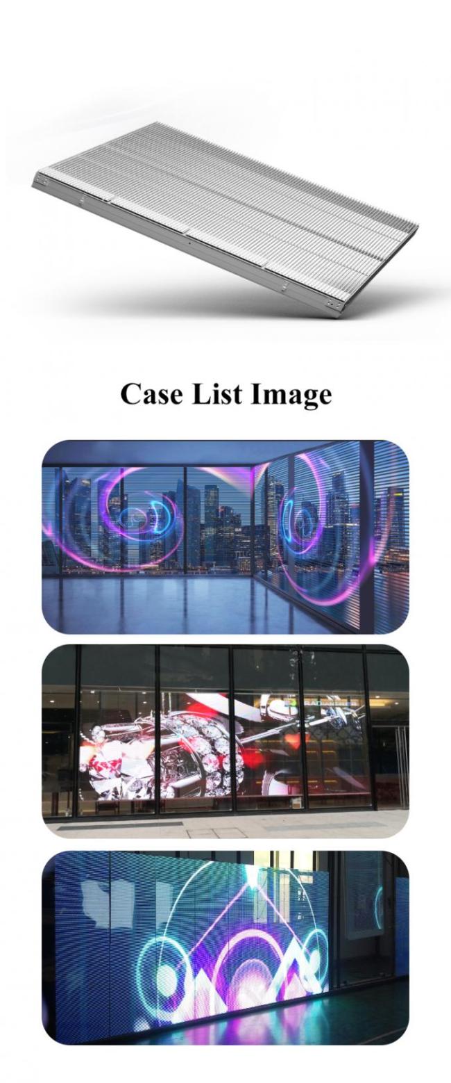 P3.9-7.8 Curtain Wall Transparent Glass Led Display Screen 800*1500 Mm 0