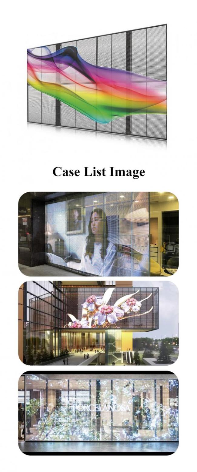 P7.9 10.4Q10T Transparent LED Display Glass Window Wall Screen Wan 0