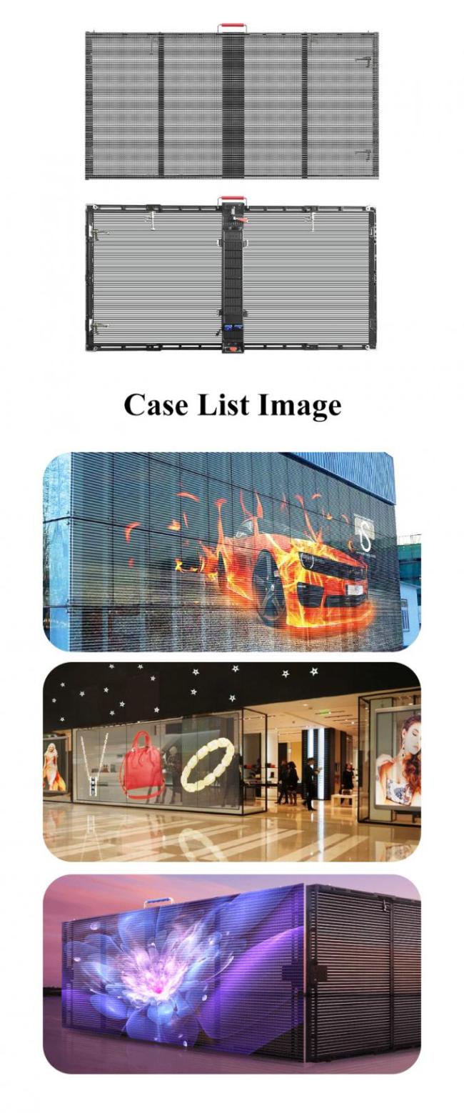 P3.9-7.8Q10T Transparent LED Display Glass Window 266*250 0