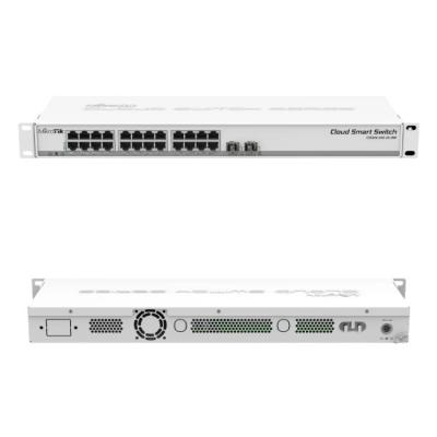 China Two SFP+ Port Datacom Switches SwOS Powered 24 Port Gigabit Ethernet Switch for sale