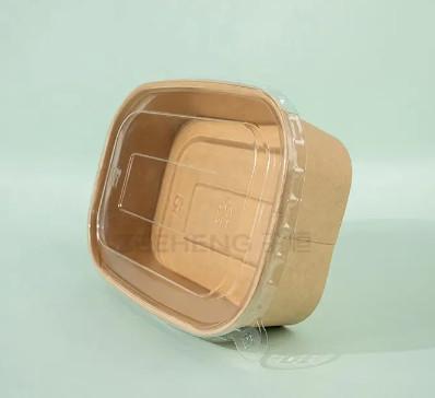 China Carton Kraft Paper Bowl Packaging Biodegradable Eco Friendly for sale