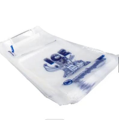 China LDPE Plastic Ice Bags Transparent Waterproof Ice Cube Packaging for sale