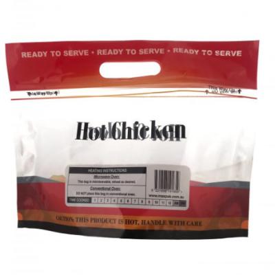 China Heat Sealable PET Ziplock Hot Chicken Bag Reusable 35*43cm For Food Delivery à venda