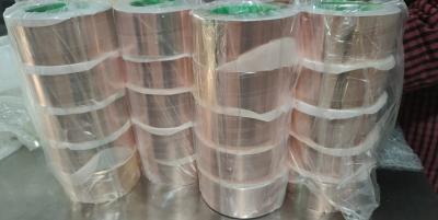 China 99.95% Magnetic 50m Length Conductive Adhesive Copper Tape For Emi Shielding for sale