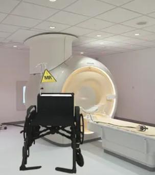 China Medical Folding Wheelchair In Mri Ct Dr Room for sale
