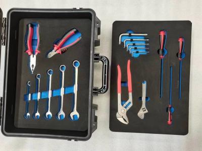 China Customized Logo Non Magnetic Tool Kit With Black Case And Hard Plastic Material for sale