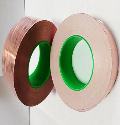 China el doble de cobre adhesivo conductor magnético de la cinta 99,95 de 0.15m m los 50m echó a un lado en venta