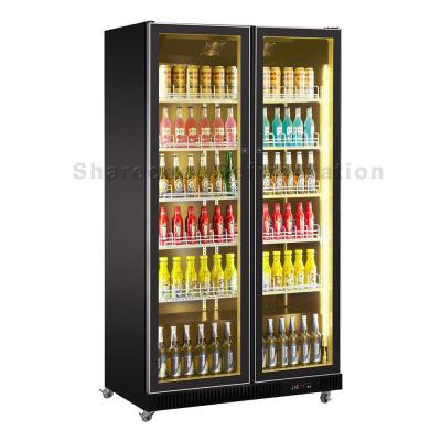 China refrigerador de cristal de la cerveza de la puerta del congelador vertical comercial 750L para las botellas en venta