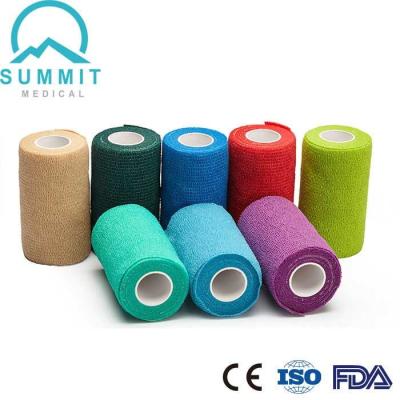China Non Woven Elastic Cohesive Bandage , 10cmX4.5m First Aid Bandage for sale