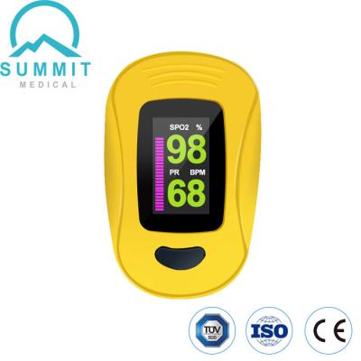 中国 医学等級の手持ち型の脈拍の酸化濃度計、セリウムの黄色い指先の脈拍の酸化濃度計 販売のため