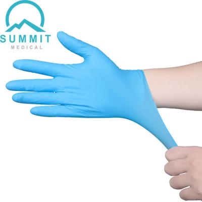 China 4g Disposable Examination Gloves , 0.1mm Medical Examination Nitrile Gloves for sale