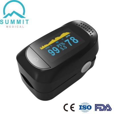 China Full Black OLED FDA Medical Fingertip Pulse Oximeter For Wellness Use for sale