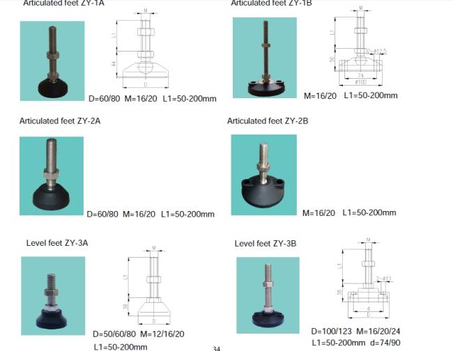 leve feet adjustable feet