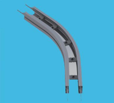 China 65mm vertical conveyor beams conveyor straight running tracks aluminium materials for sale