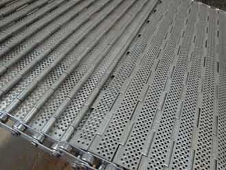 China SS wire mesh belts slat band conveyor belts chain drive conveyor belts for sale