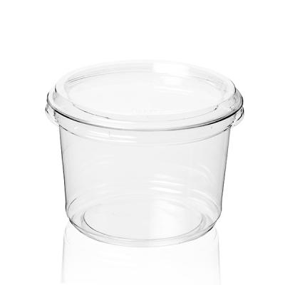 China 16oz 525ml Plastic Food Packing Box For Salad Round Deli Containers for sale