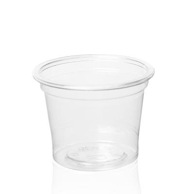 China 0.9oz 27ml PET Disposable Sauce Cups With Lids Portion Cups for sale