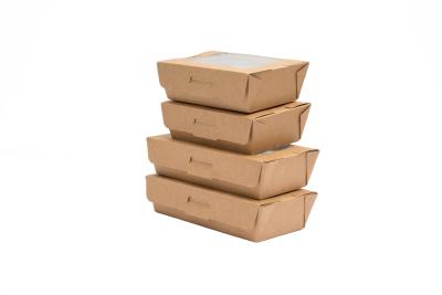 China 1000ml Disposable Food Container Packaging PP Biodegradable Salad Box With Window for sale
