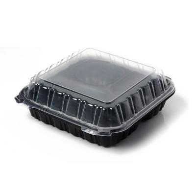China 1600ml PP Hinged Lid Microwave Container 57oz 10.2''X10.2''X3.2'' for sale