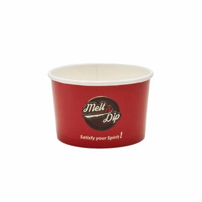 China Tazas revestidas polivinílicas dobles del yogurt congelado del helado de la taza disponible de papel de los restaurantes 8OZ en venta