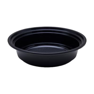 China 16oz PP American Style Black Base Round Container Food Grade for sale