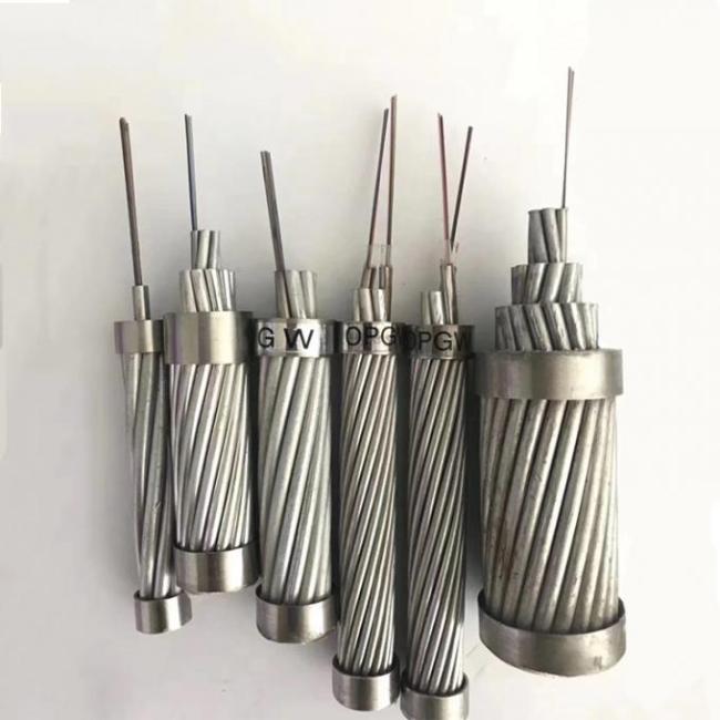 48 Fiber OPGW Outdoor Fiber Optic Cable Aerial Ground Wire Stainless Steel Optical Unit 0