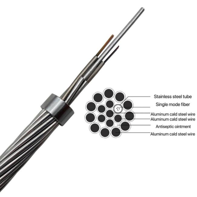 G652D G657A1 G657A2 OPGW ground wire Uni Tube for Replacement of aerial ground wire with Stainless steel 0