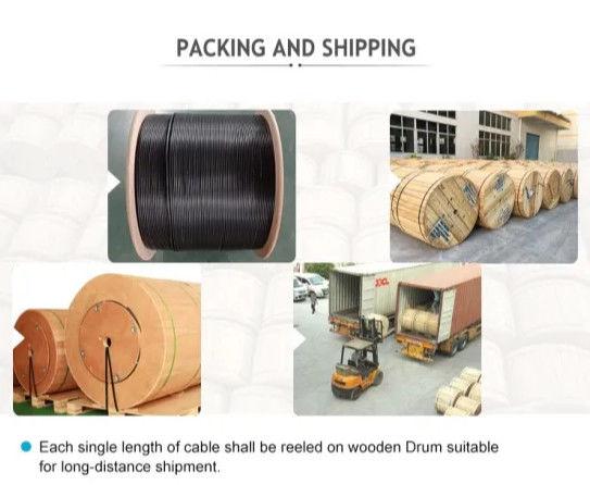 OEM Light Weight Outdoor Armored Fiber Optic Cable ,PE / AT Outer Sheath ADSS Fiber Optic Network Cable 1