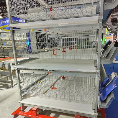 China Modern Poultry Battery Cage , SGS 3/4 Floors 150 Broiler Chicken Farming Equipment for sale