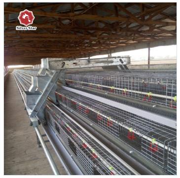 China A Type 90/96/120/128/160 Birds Layer Chicken Cage System Farming 3 Tiers for sale