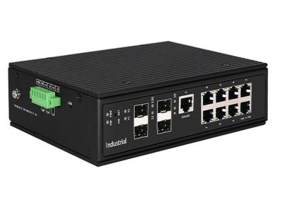 China Managed Industrial POE Switch 8GE POE Ethernet Ports + 4 GIGA SFP Ports for sale