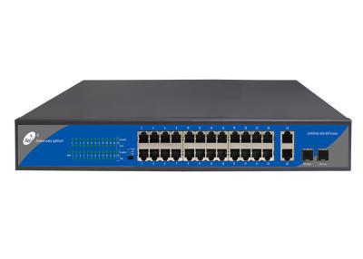 China 10/100Mbps 24 Port POE Switch Unmanaged 2 Gigabit Combo Port for sale