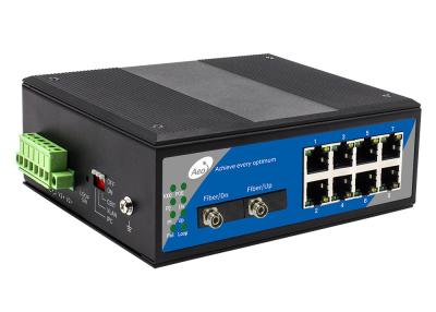 China IEE802.3 IP40 Fiber Ethernet Media Converter With 2 Fiber and 8 POE Ports for sale