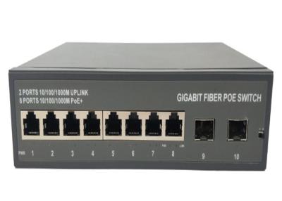 Chine Le commutateur 8 POE de fibre du commutateur 2 SFP de Poe de port du gigabit 8 met en communication 2 ports de SFP à vendre