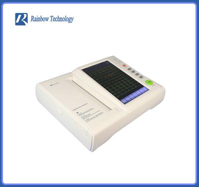 中国 便利な軽量の医学ECG機械タッチ画面外的なSDカードは運ぶ 販売のため